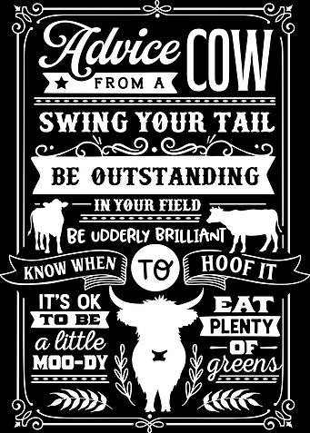 Advice From A Cow Poster