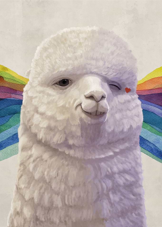 Winking Alpaca Meme