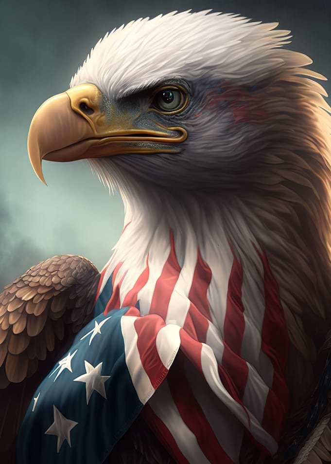 Eagle American Flag