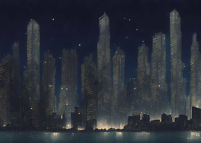 City skyline skyscrapers n
