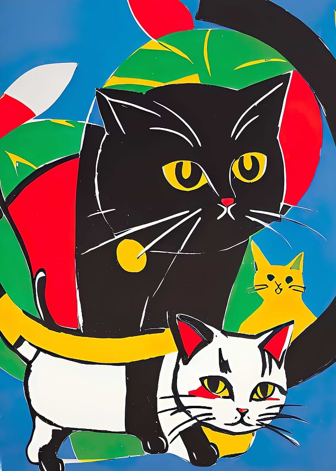 Anime Cats Family