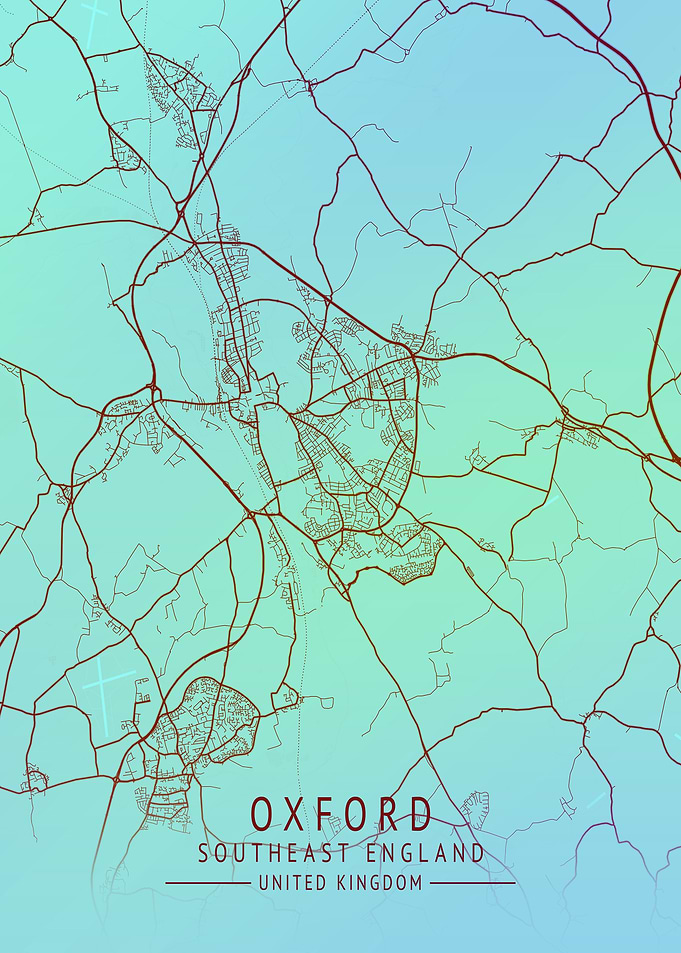 Oxford UK City Map