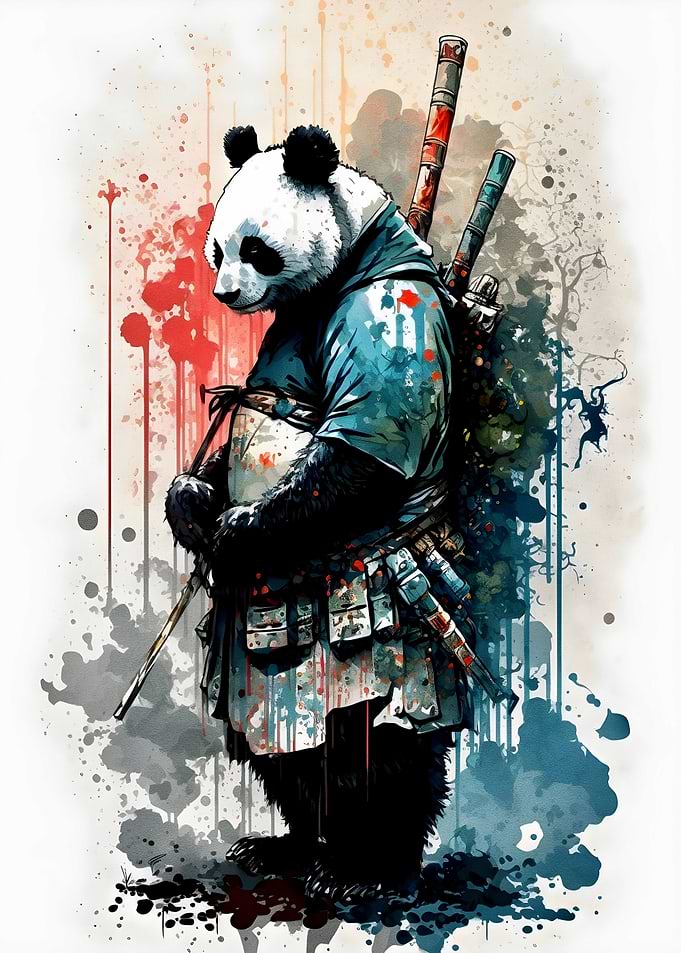 Watercolors Panda 2
