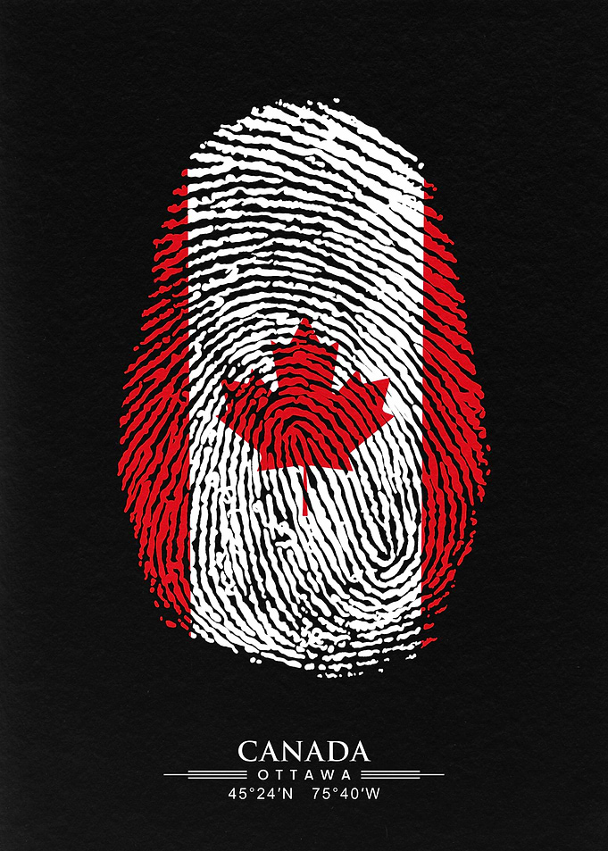 canada finger flag art