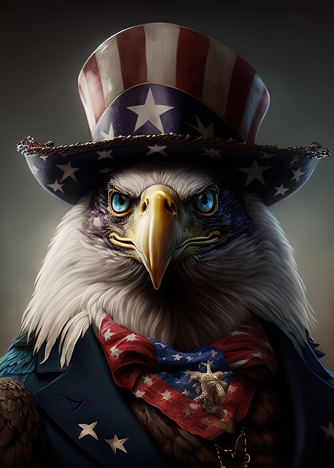 Eagle American Flag