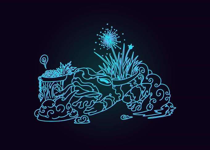 Frog Smoking Tobacco
