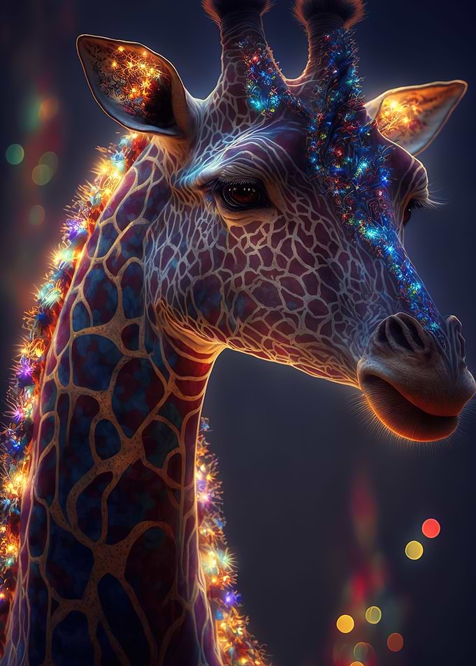neon giraffe