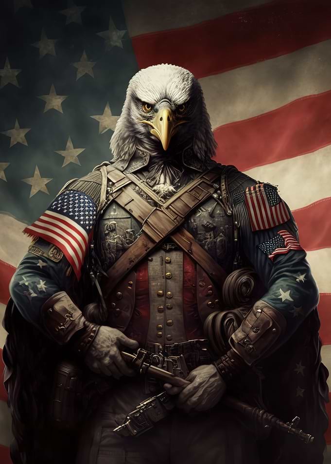 Eagle American Flag