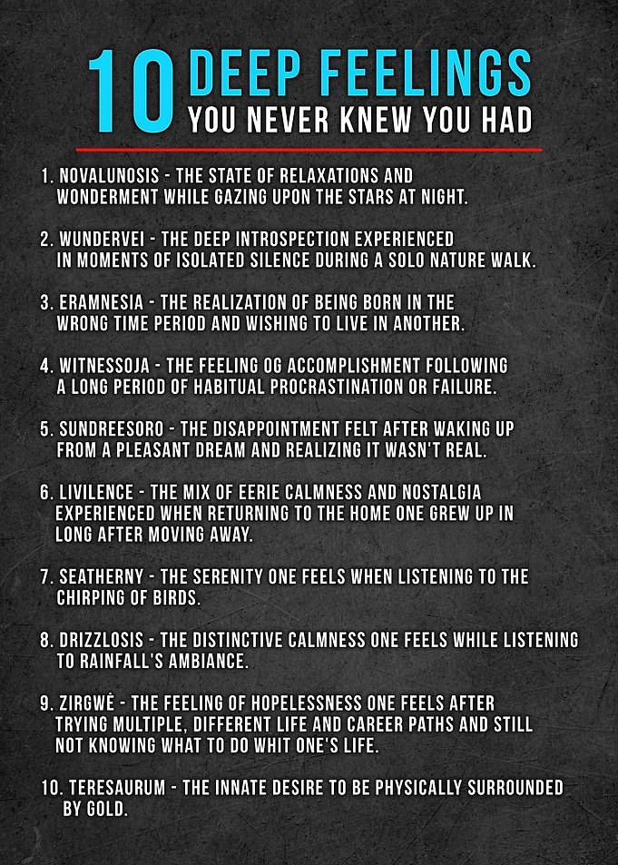 10 Deep Feelings
