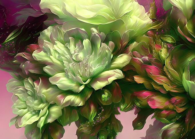 A painting of flowers