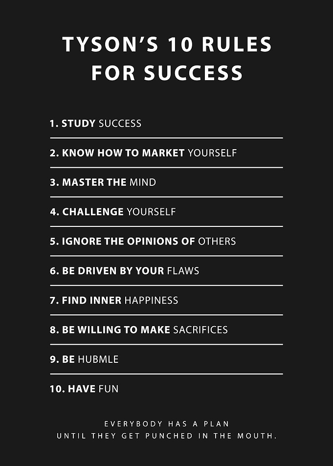 Tyson 10 Rules For Success