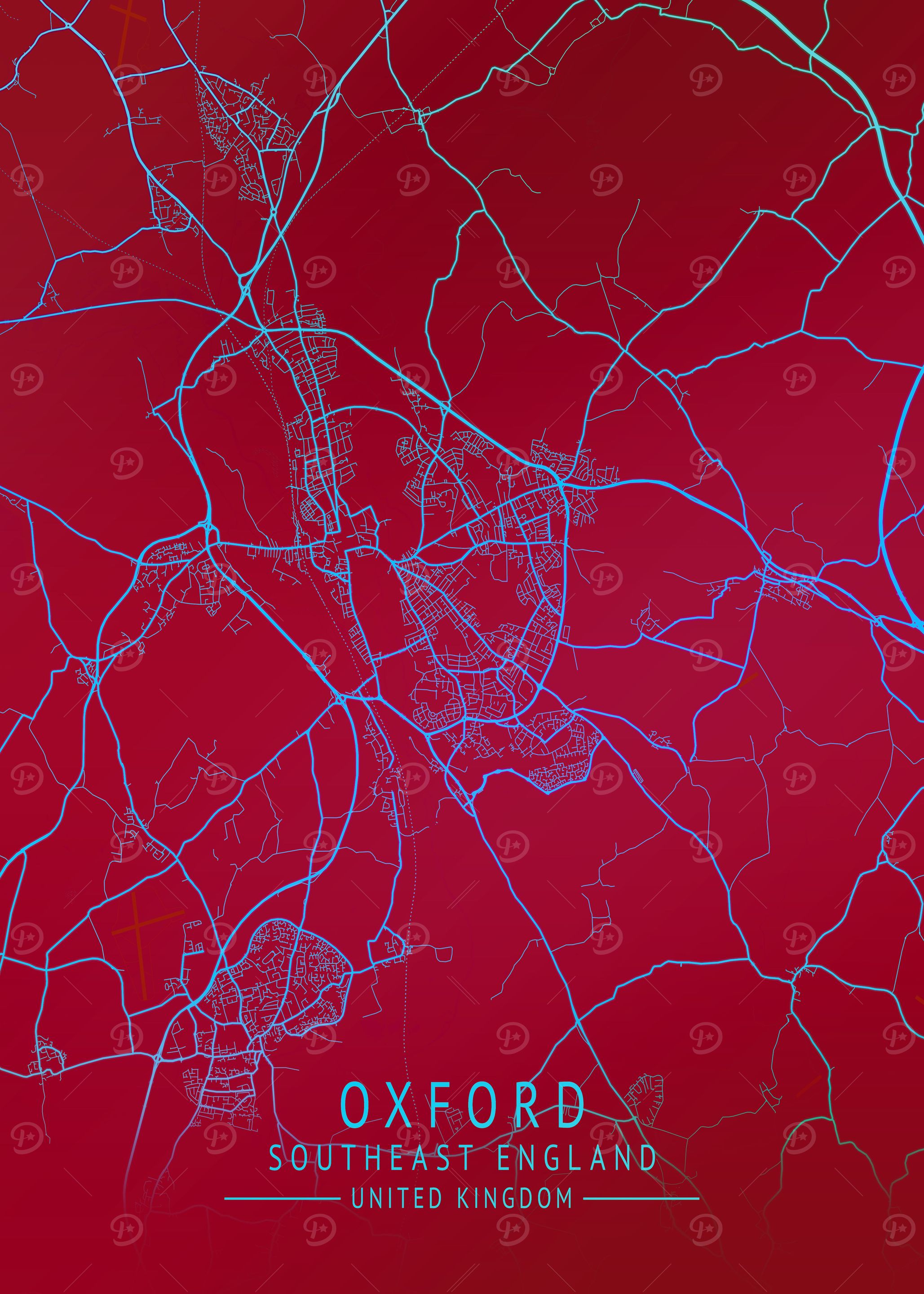 Oxford UK City Map