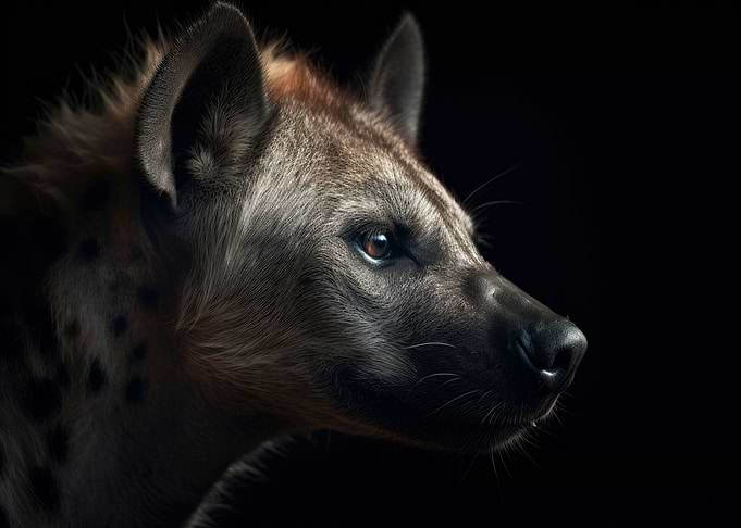 Hyena Portrait Dark