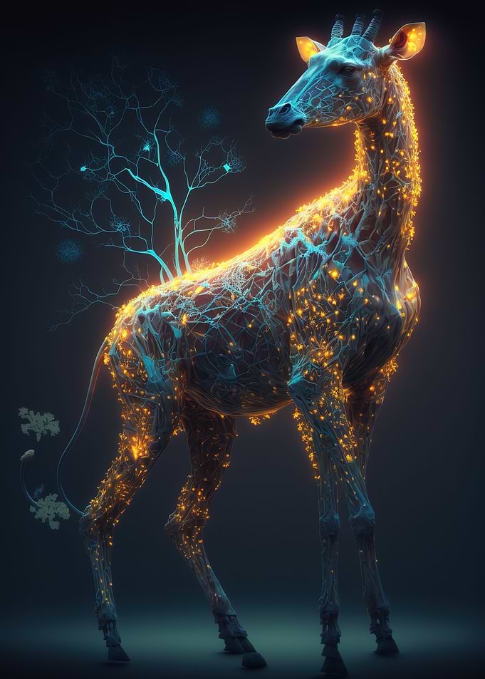 neon giraffe