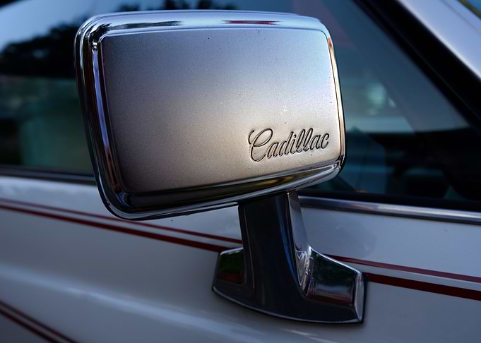 Vintage mirror of a cadill