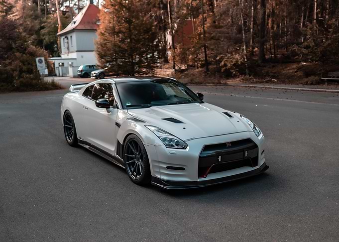White Nissan GTR Sport car