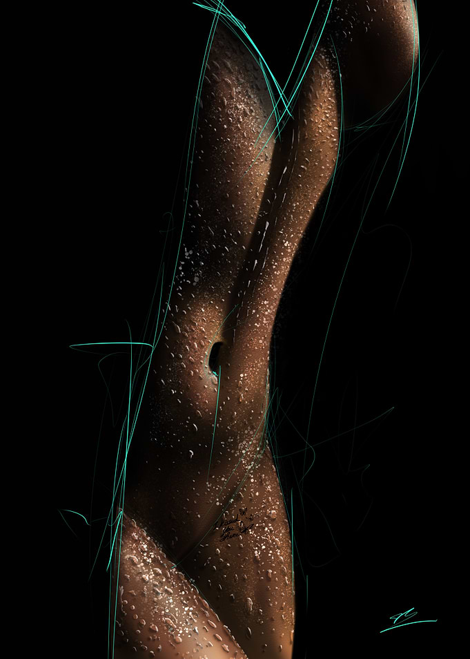 Demoiselle au bain