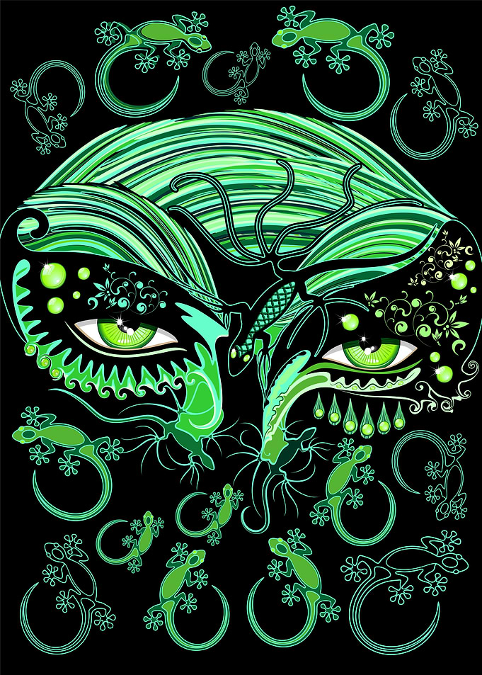 Gecko Lizard Reptile Woman