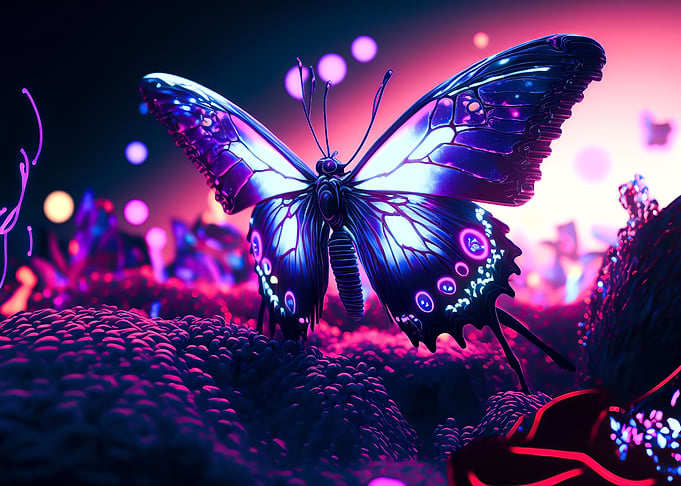 Butterfly neon