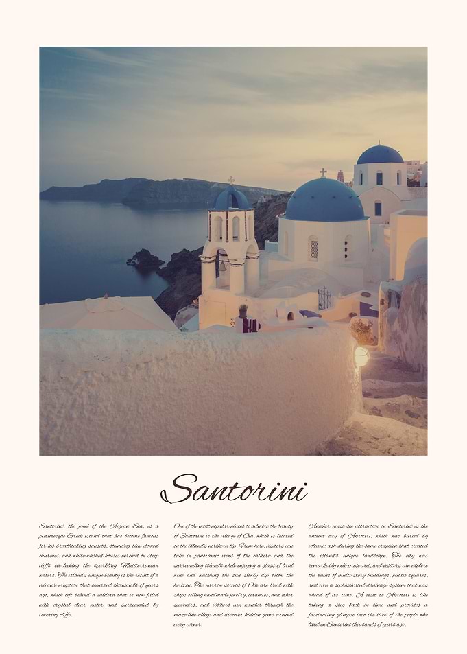 Santorini Poster