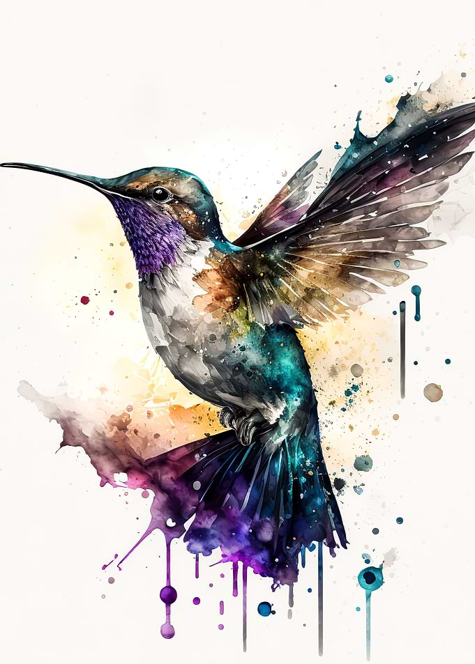 Watercolor bird
