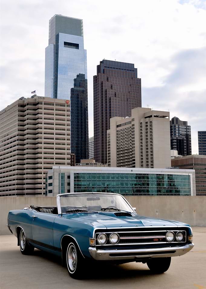 Green Car In The City