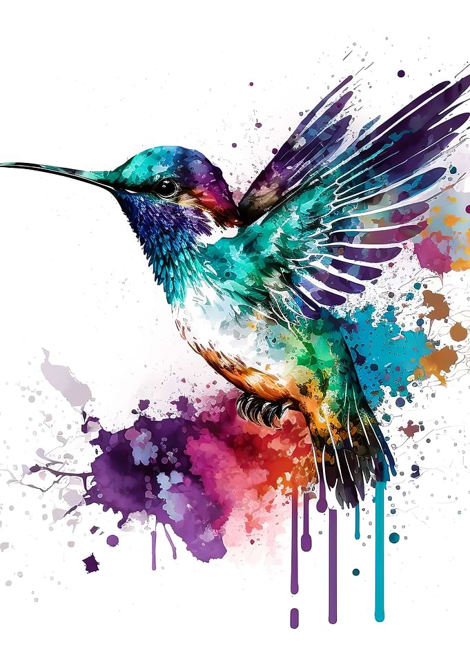 Watercolor bird