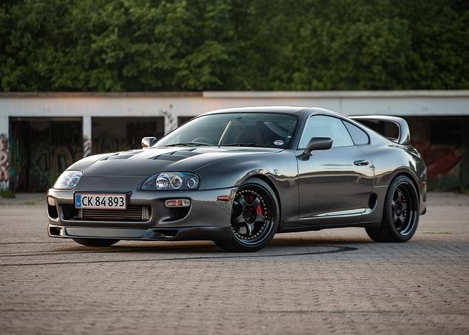 Gray Toyota Supra Modif