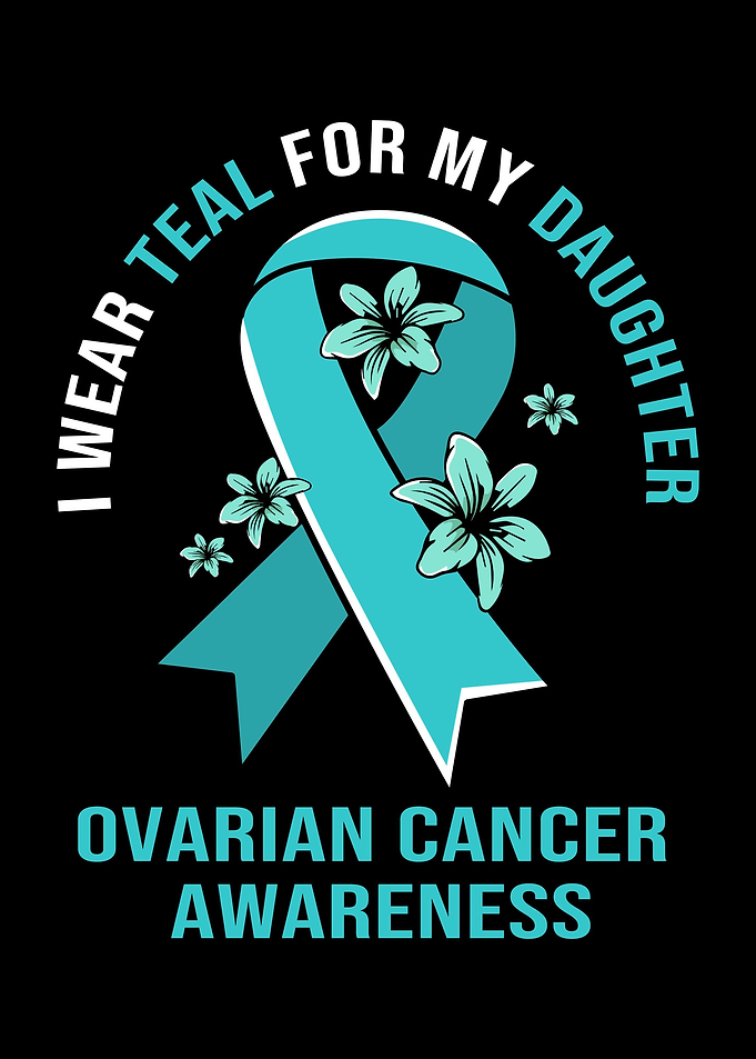 I Wear Teal Ovarian Cancer