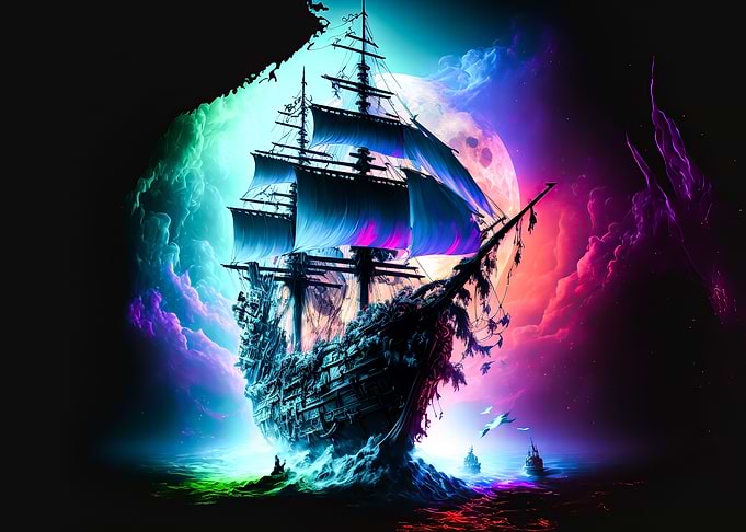 pirate ship colorful