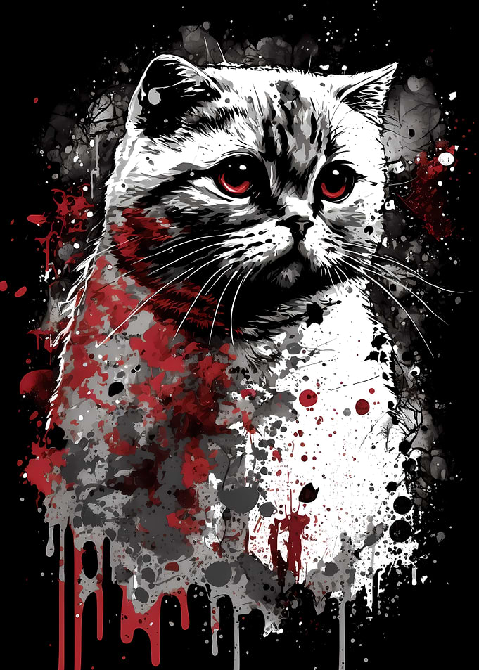 Scottish Fold Cat Portrait
