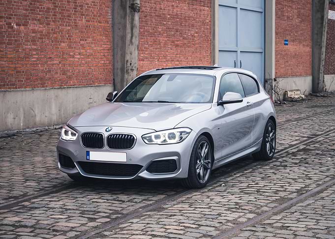 Silver BMW Car