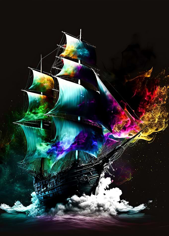 pirate ship colorful