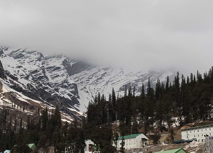 Scenery of snow mountain