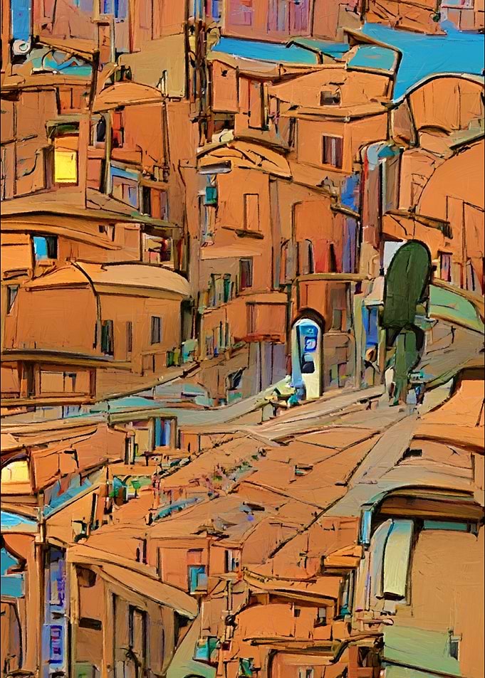 cities malta oil painting