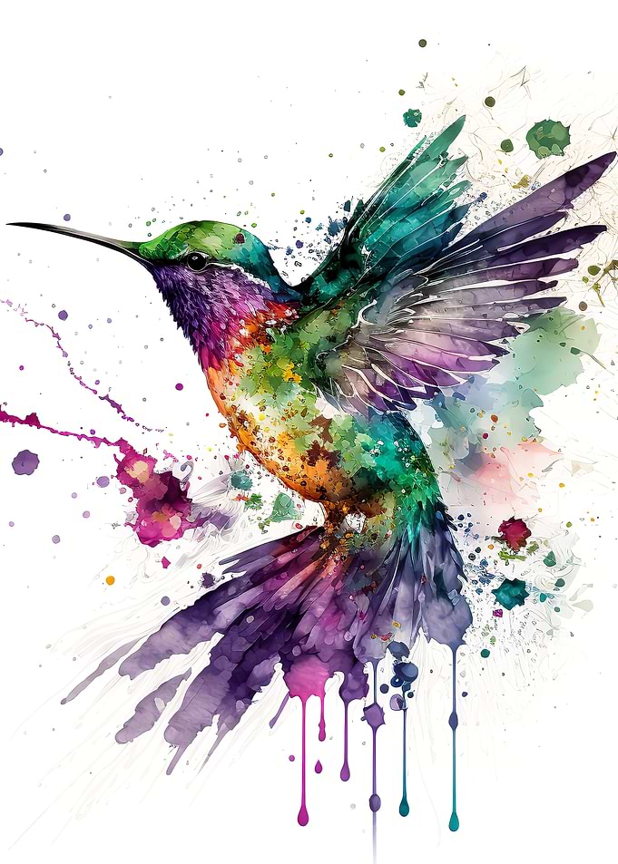Watercolor bird