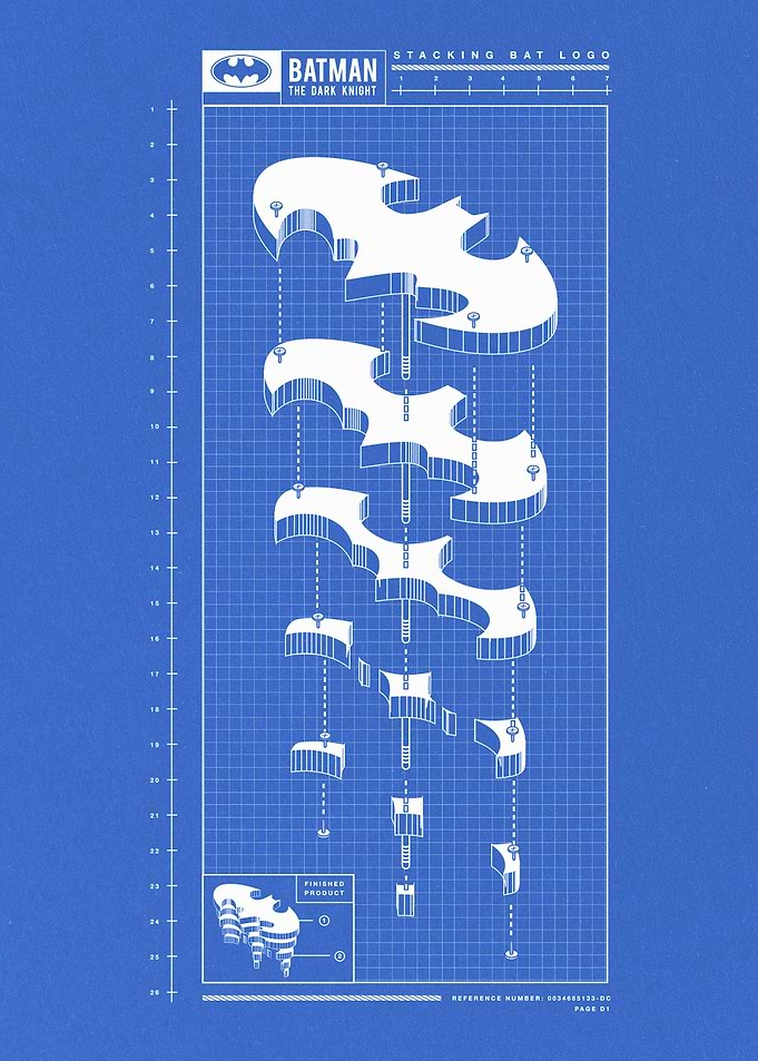 Stacking Bat Logo
