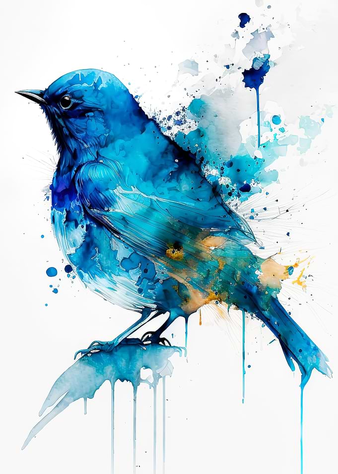 Watercolor bird