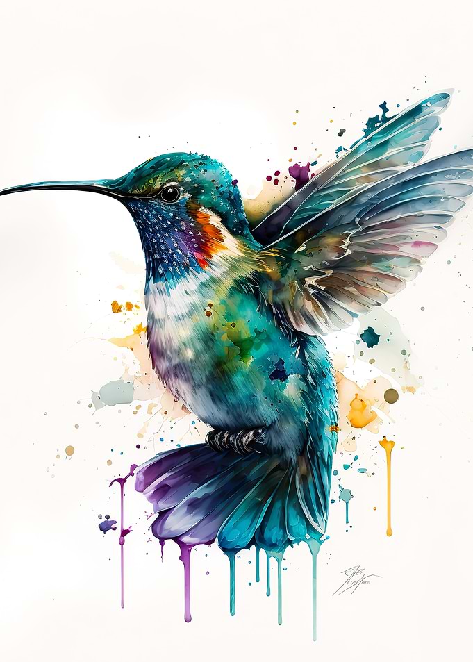 Watercolor bird