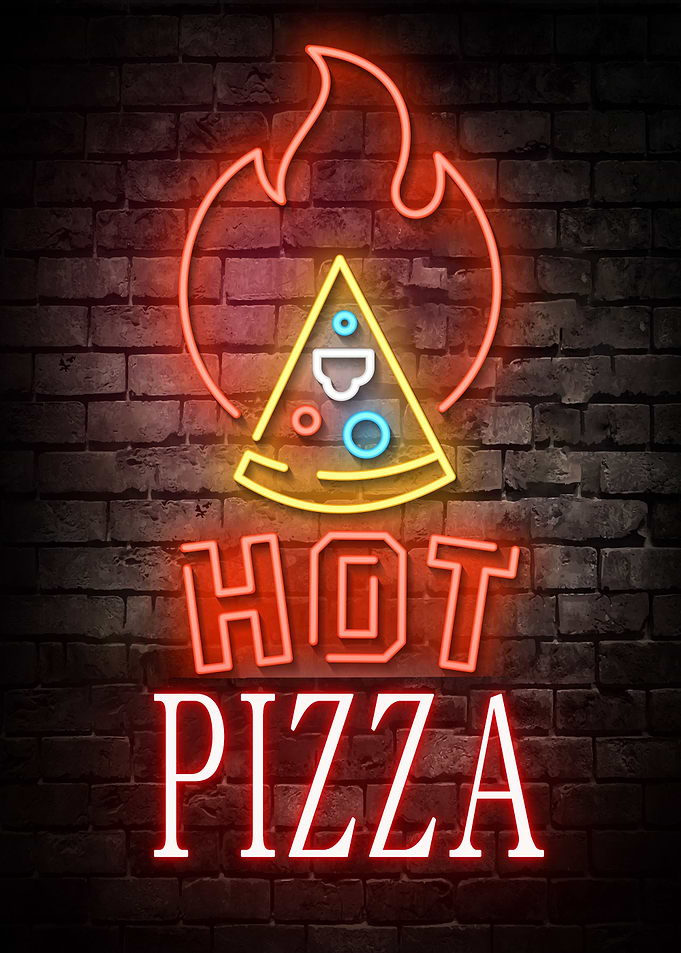 Hot Pizza Neon