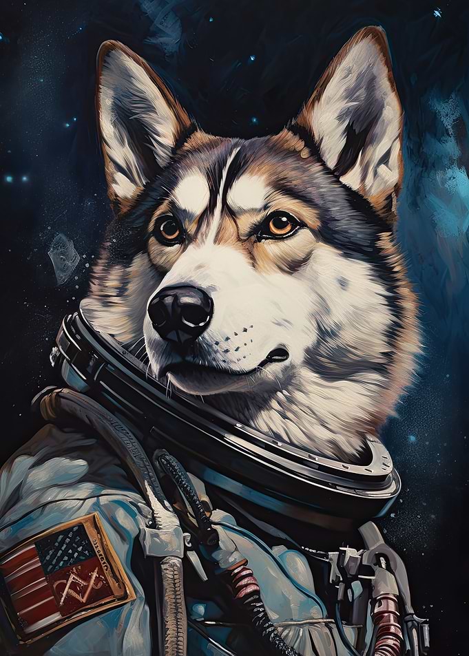 Husky Dog The Astronaut