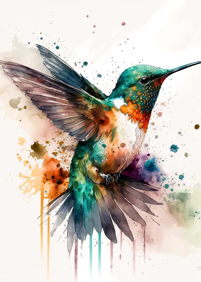 Watercolor bird