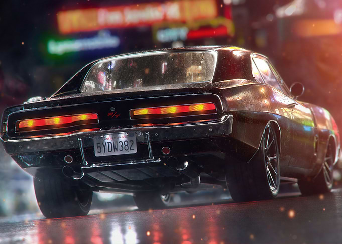 Black Retro Car