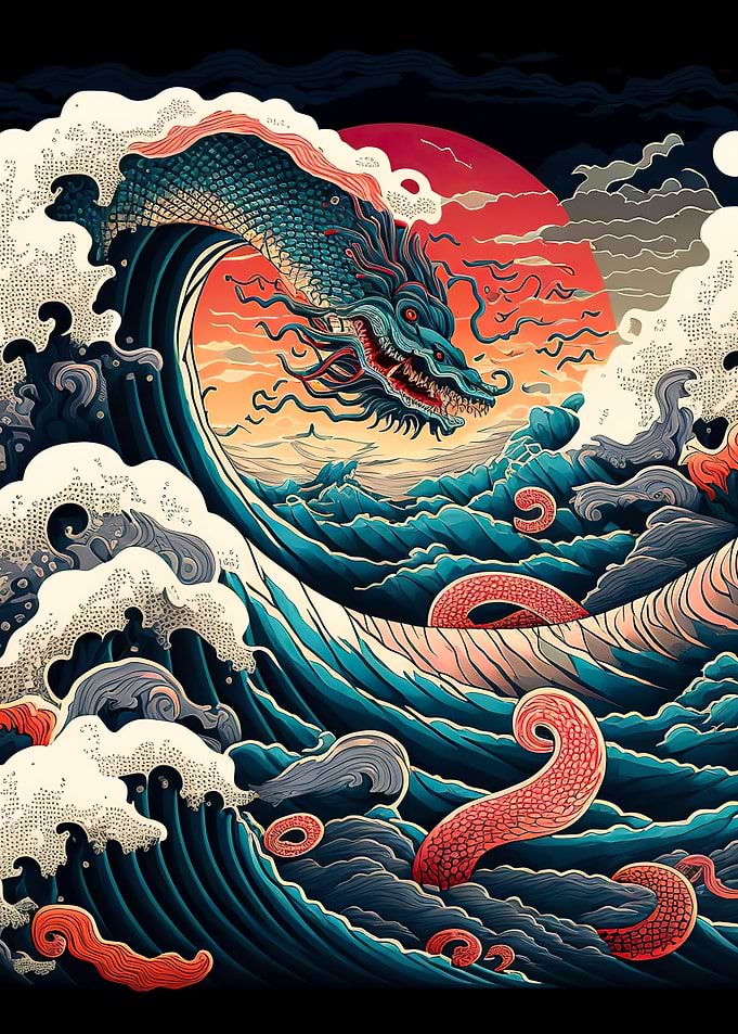 Dragon Wave Japan Sunset