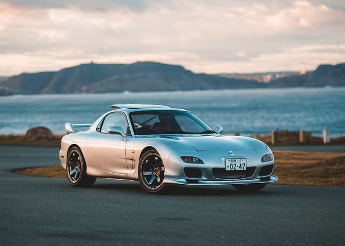Silver Mazda Rx 7 Car