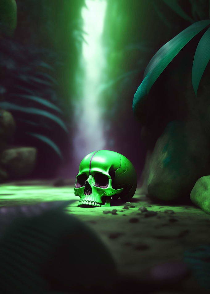 A skull lying on the floor