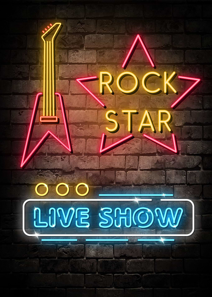 Rock Star Live Show Neon