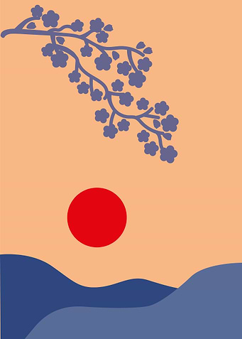 Modern Landscape With Sun