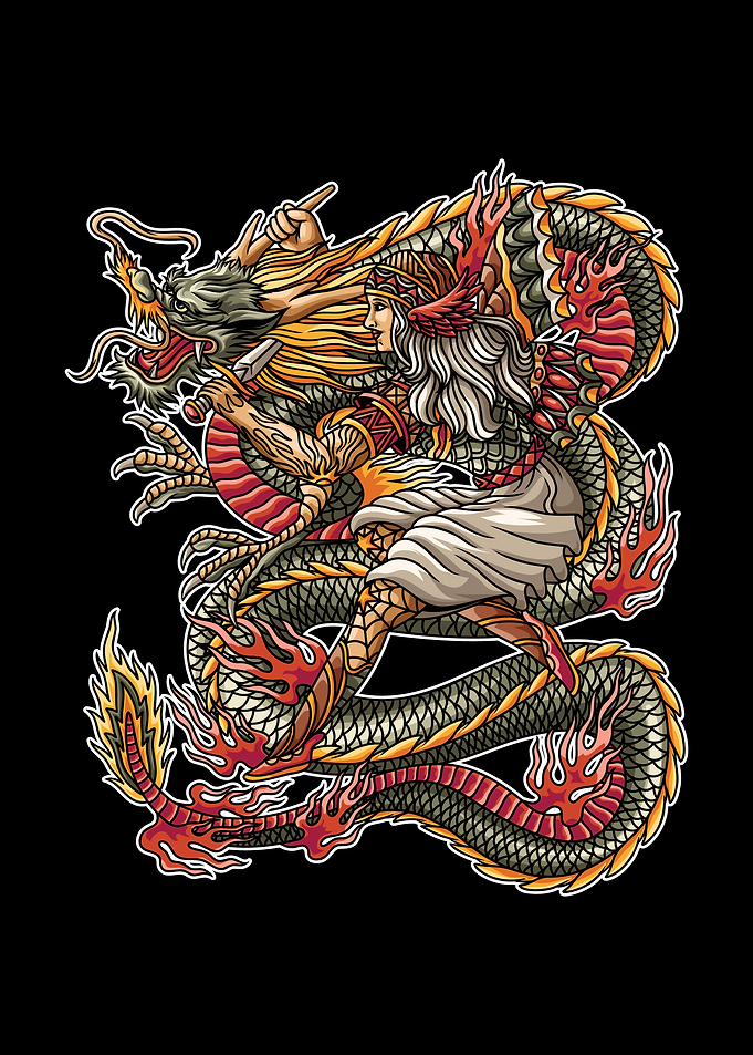 Women Dragon Tattoo