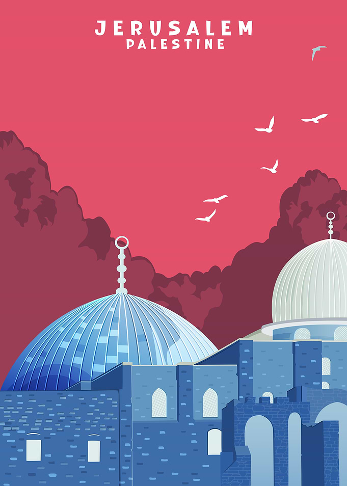 Jerusalem at Night Poster